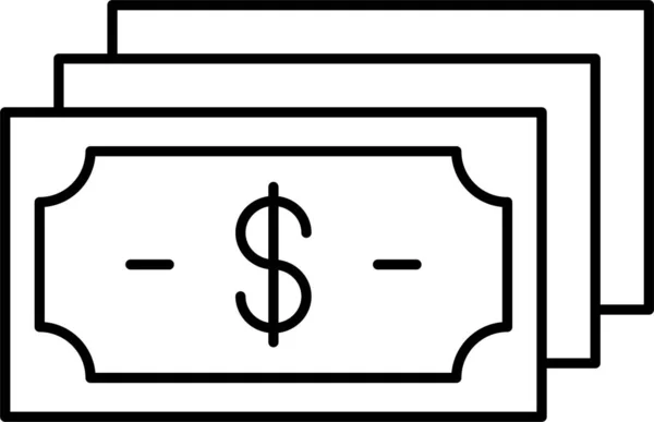 Dollar Argent Cash Icône — Image vectorielle
