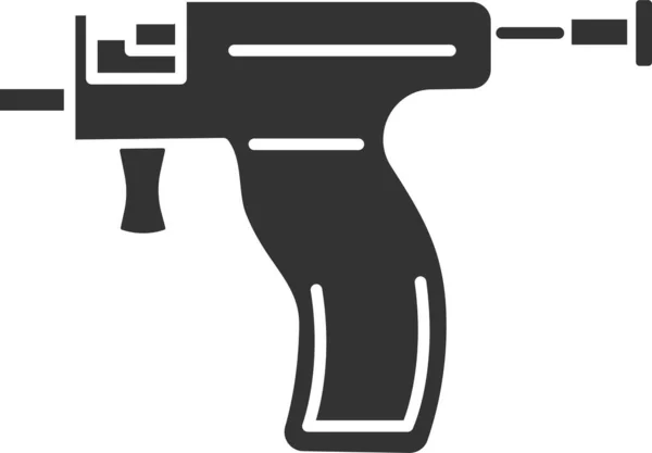 Cuerpo Pistola Máquina Icono Estilo Sólido — Vector de stock