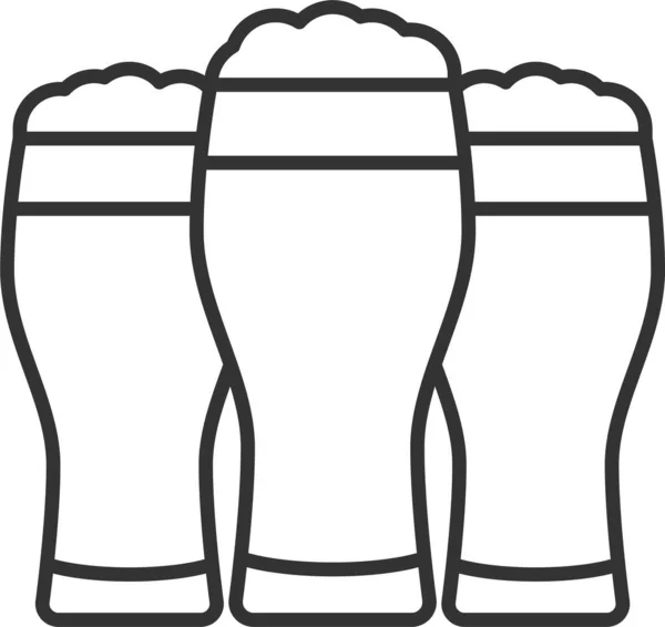 Икона Алкогольного Пива Стиле Наброска — стоковый вектор