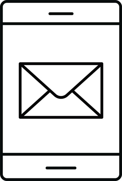 Boîte Réception Message Icône — Image vectorielle