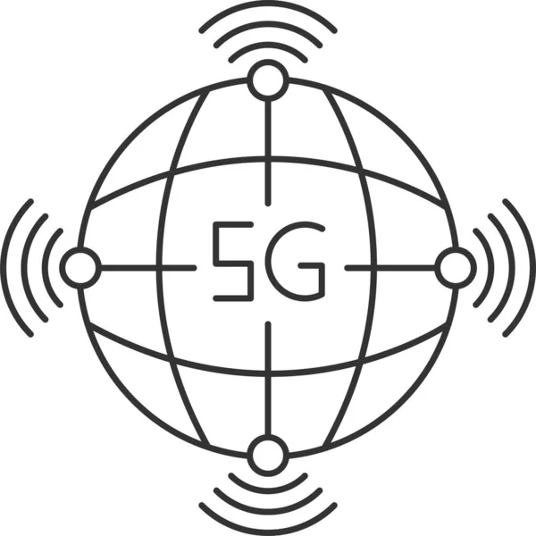 ブロードバンド5Gネットワークアイコン — ストックベクタ