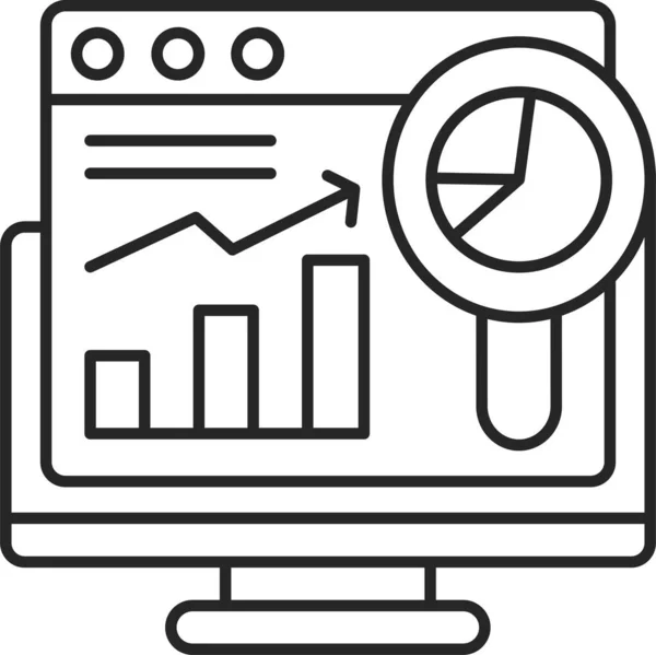 Analytics Website Zoeken Pictogram — Stockvector