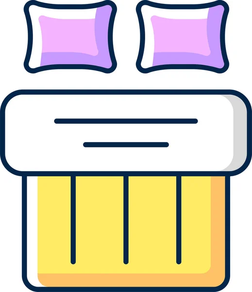 Textile Bed Blanket Icon — Stock Vector