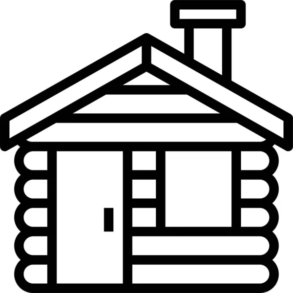 Camping House Park Icon — Stock Vector