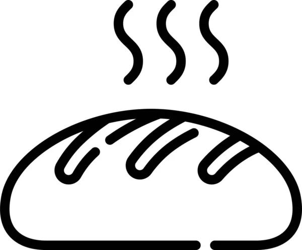 Хлібна Їжа Хлібобулочний Значок — стоковий вектор