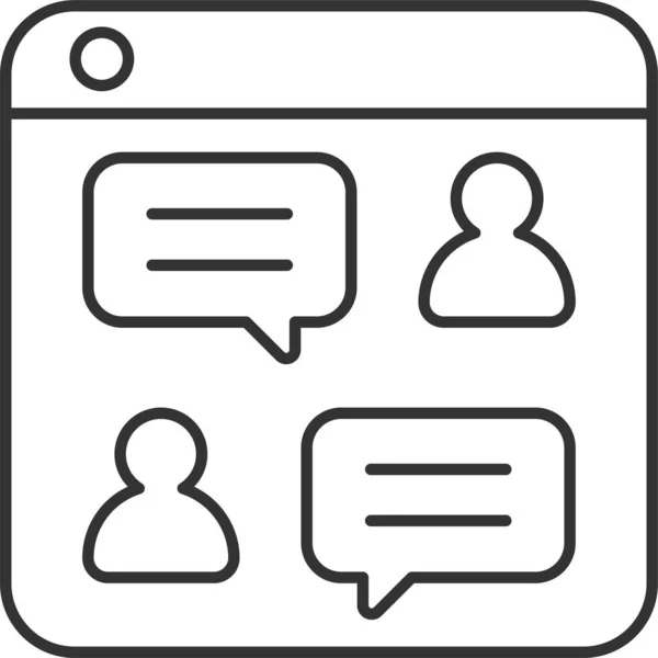 Comunidad Chat Foro Icono — Archivo Imágenes Vectoriales