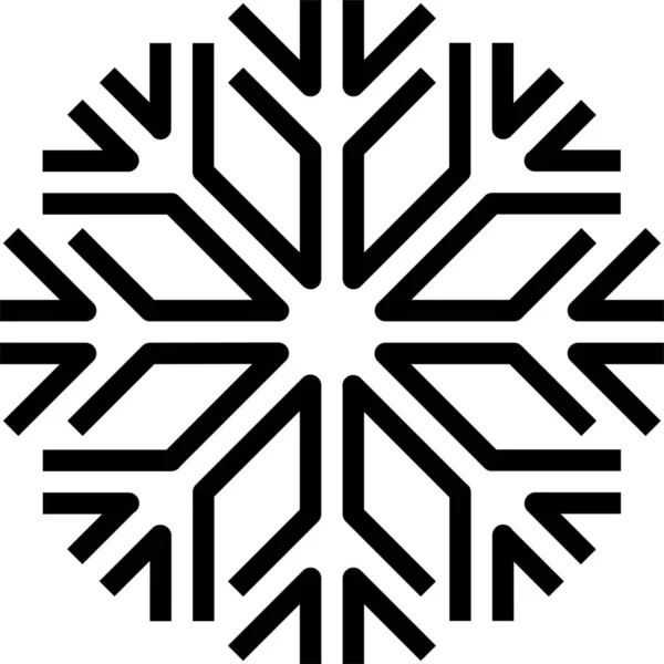 Vánoční Studený Mráz Ikona Obrysu Stylu — Stockový vektor
