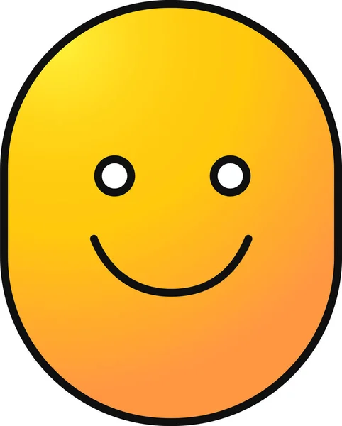 Ícone Emoticon Emoji Alegre Estilo Esboço Preenchido —  Vetores de Stock