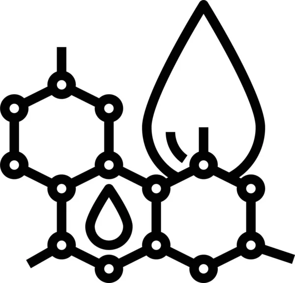 Wissenschaftliche Ikone Des Ölmoleküls — Stockvektor