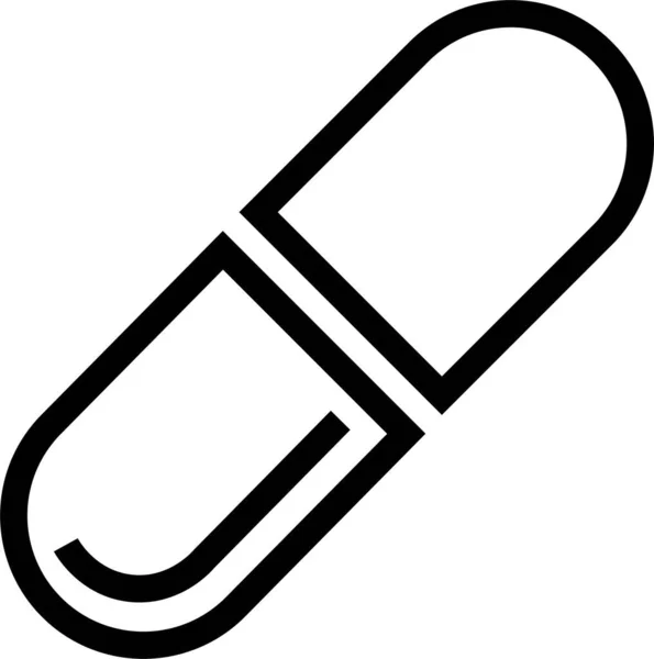 Medicamentos Icono Medicina Sanitaria Estilo Esquema — Vector de stock