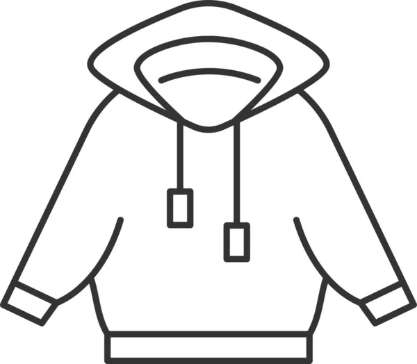 Άνετο Hoodie Εικονίδιο Ρούχα — Διανυσματικό Αρχείο