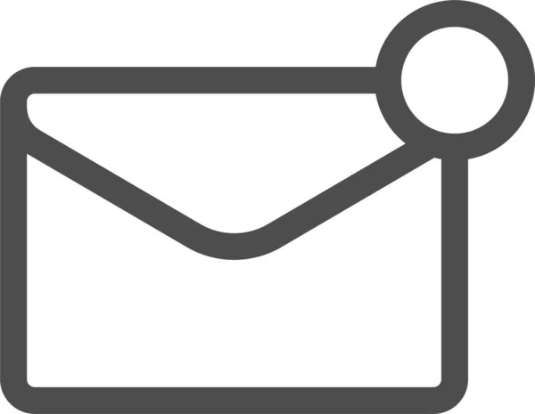 Icône Notification Par Mail Dans Style Contour — Image vectorielle