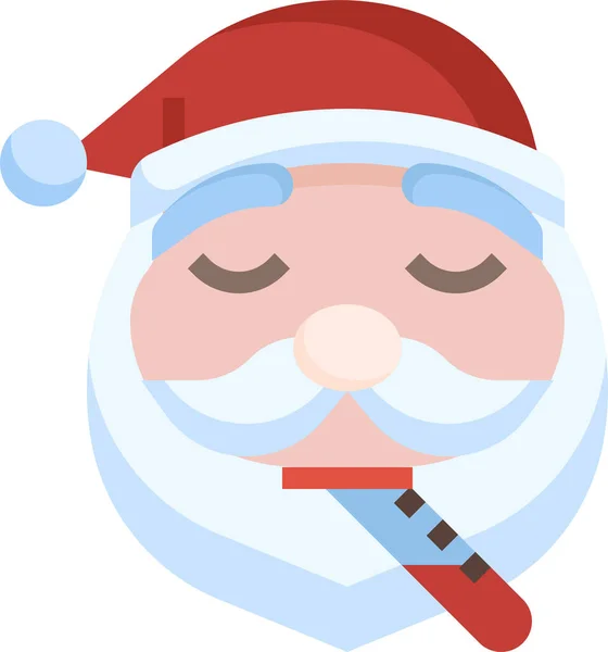 Santa Sick Emoji Icon Christmas Category — Stock Vector