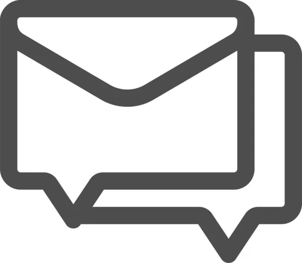 Icono Correo Electrónico Foro Estilo Esquema — Vector de stock