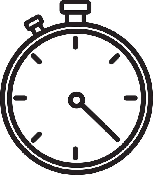 Icono Velocidad Medición Reloj Estilo Contorno — Vector de stock