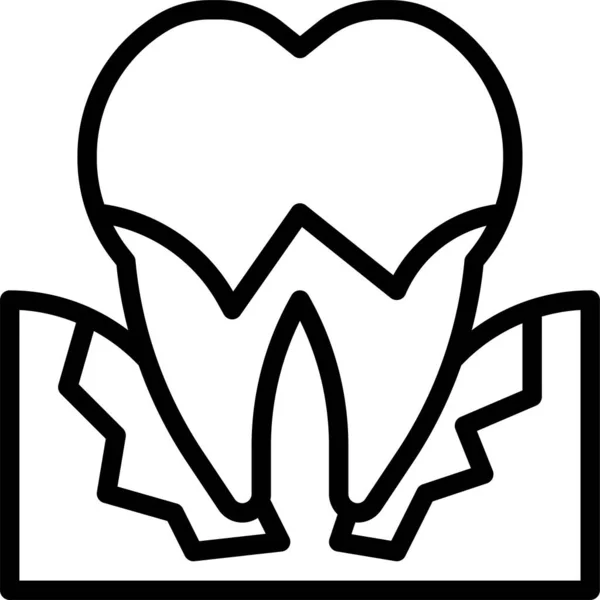 Ícone Dentista Dental Claro Estilo Esboço — Vetor de Stock