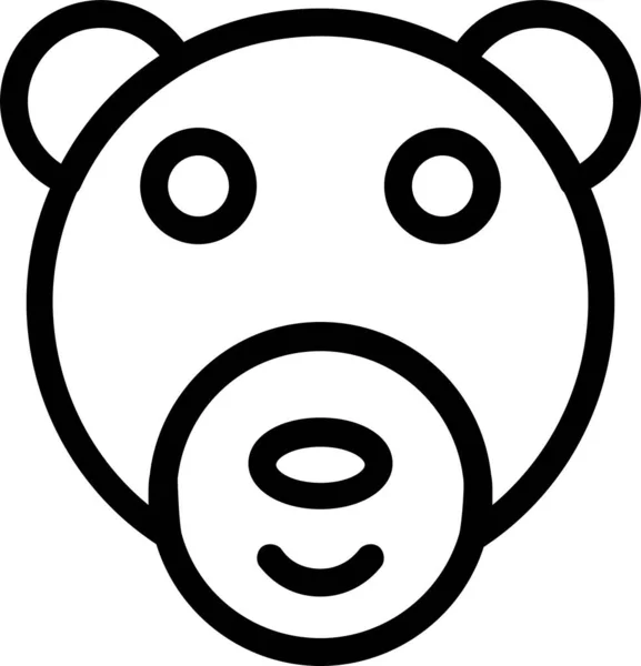 Animal Dog Panda Icon Outline Style — 图库矢量图片