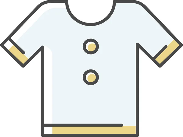 Kleding Tee Tshirt Pictogram — Stockvector