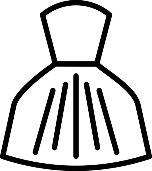 Elbise Giysisi Simgesi Taslak Biçiminde — Stok Vektör