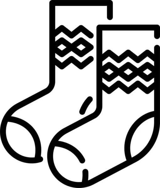 Calcetines Cálido Icono Invierno — Vector de stock