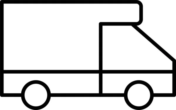 Automobiel Levering Vervoer Pictogram Grote Lijnen — Stockvector