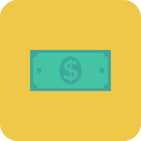 Bargeld Bargeld Bargeld Währungs Ikone Flachen Stil — Stockvektor