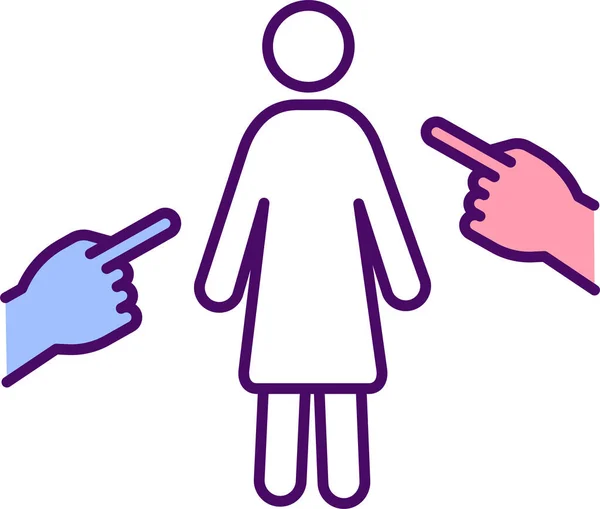 Discrimination Gender Abuse Icon — Stock Vector