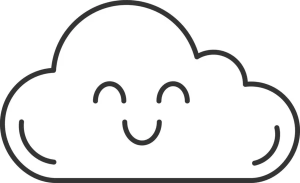 Cheerful Cloud Cloud Computing Icon Avatar Category — Stock Vector