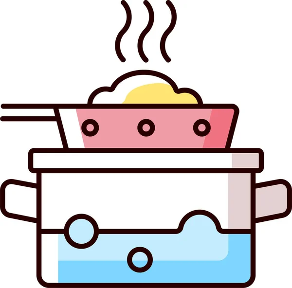 Cocina Preparación Hervir Icono — Vector de stock