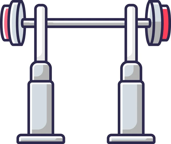 Gym Squat Rack Squat Rack Ikon Ikon — Stock vektor