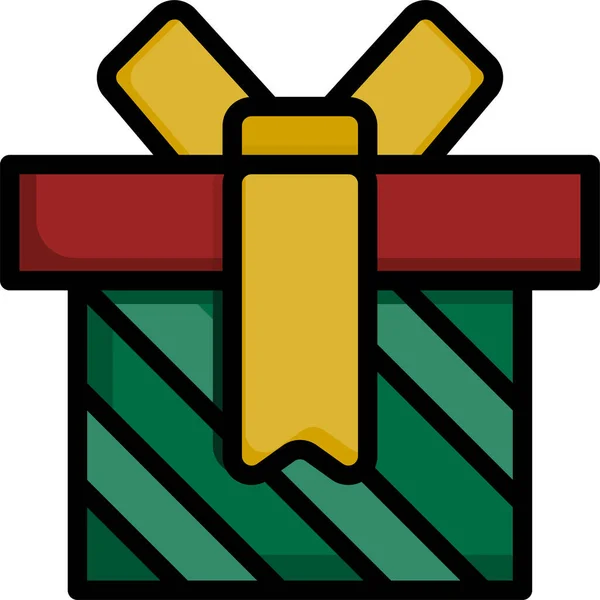 Ajándékdoboz Karácsonyi Ajándék Ikon Karácsonyi Kategóriában — Stock Vector