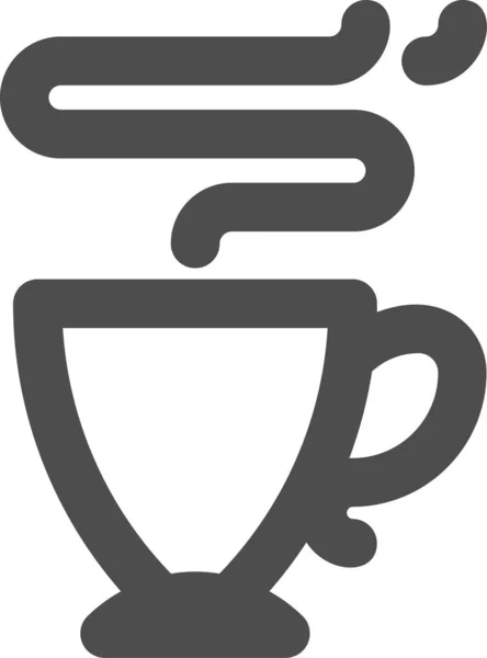 Taza Café Icono Bebida Estilo Del Esquema — Vector de stock