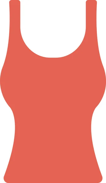 Тканинна Сукня Жіноча Ікона Плоскому Стилі — стоковий вектор