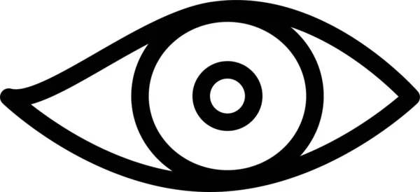 Eye Eyeball Seen Icon Outline Style — Stock Vector