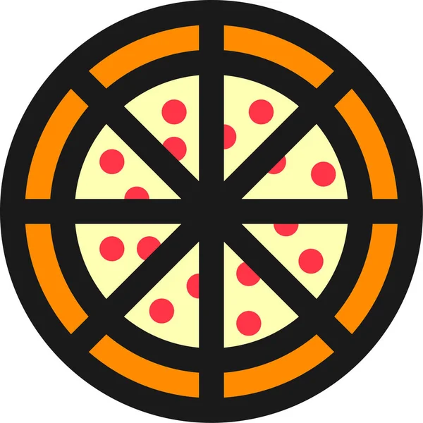 Pizza Pékség Pizza Ikon — Stock Vector