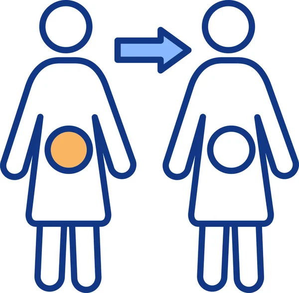 Fertilization Pregnancy Reproduction Icon — 图库矢量图片