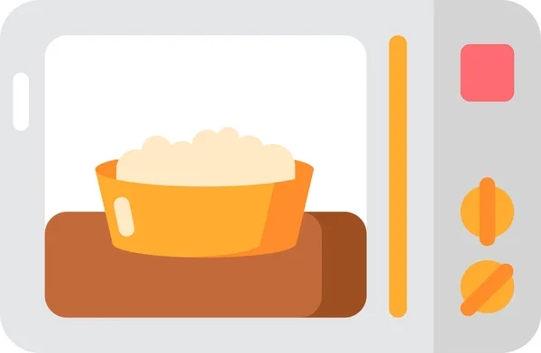 Mikrowelle Lebensmittel Ofen Popcorn Symbol — Stockvektor