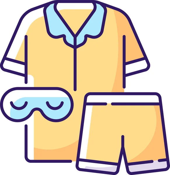 Pijamas Ropa Dormir Icono Ropa Cama — Vector de stock