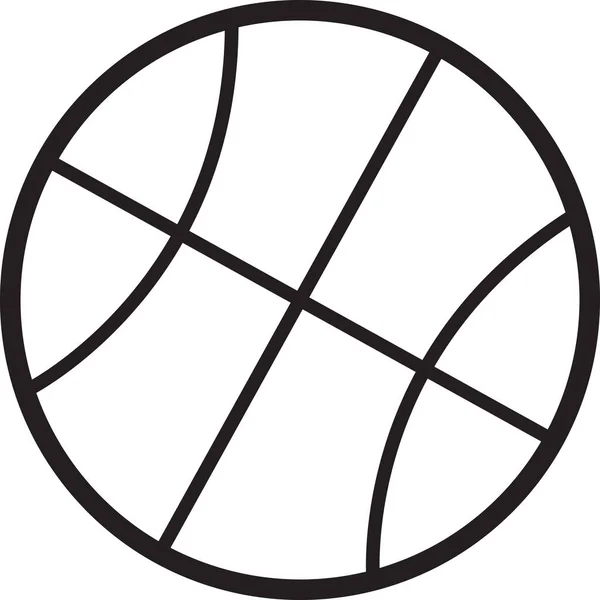 Pelota Baloncesto Icono Pelota Baloncesto Estilo Esquema — Archivo Imágenes Vectoriales