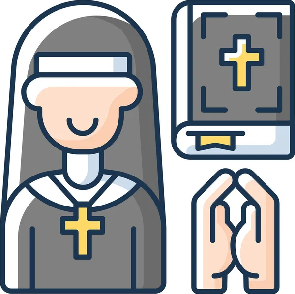 Church Catholic Religion Faith Icon — 图库矢量图片