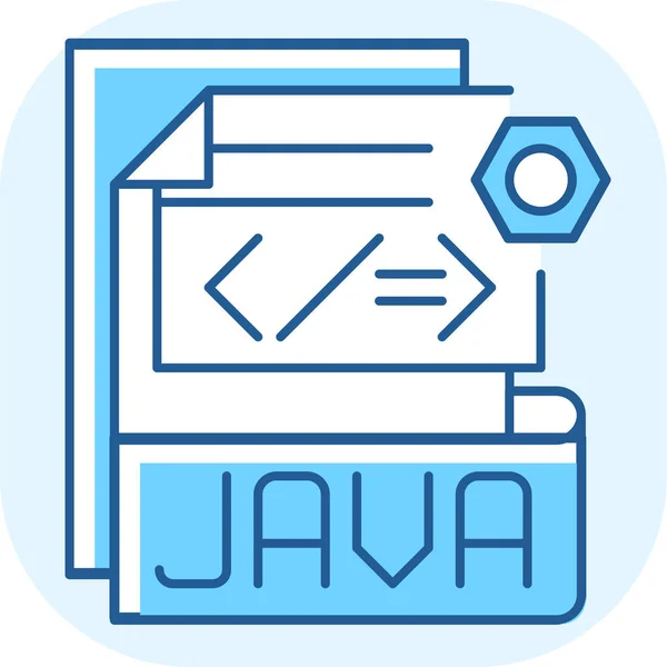 Formato Código Fonte Java Ícone — Vetor de Stock