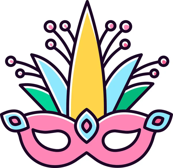 Carnival Costume Festival Icon — Stock Vector