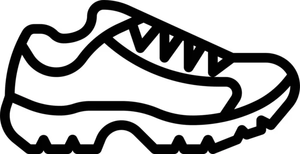Ayakkabı Yürüyüşü Kamp Ikonu — Stok Vektör