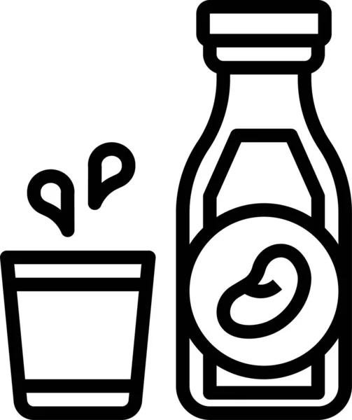 Soy Milk Healthy Icon — Stock Vector