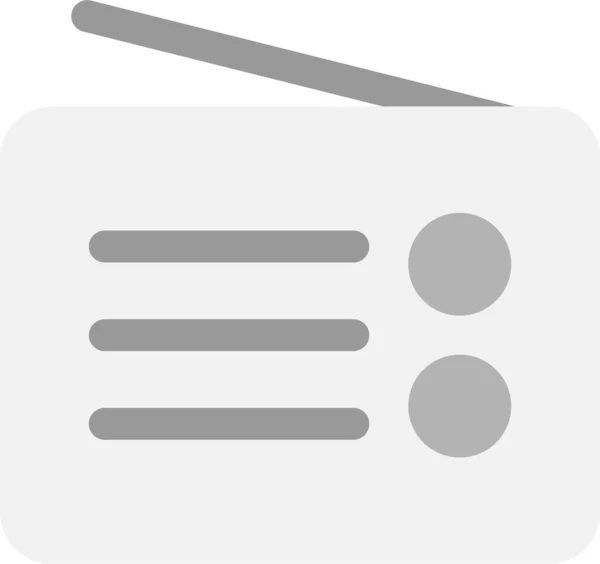 Audio Podcast Icon Flat Style — Stock Vector