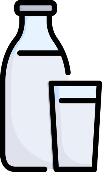 Mléko Pít Zdravou Ikonu — Stockový vektor