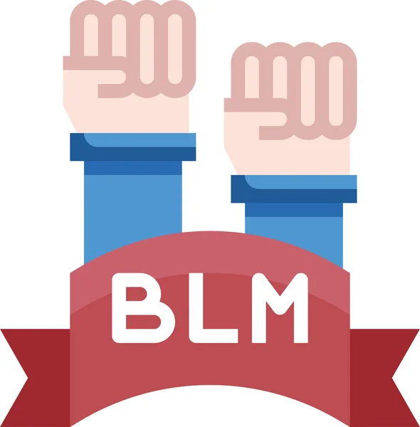 Blm Icono Los Derechos Humanos — Vector de stock