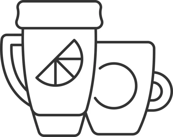 Branding Cup Print Icon — 图库矢量图片