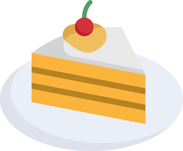 Gâteau Nourriture Icône Sucrée — Image vectorielle