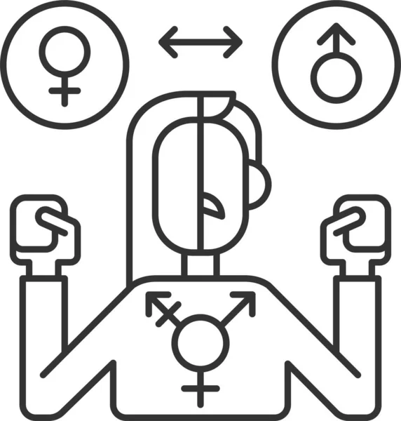Lgbt Icona Dei Diritti Transgender — Vettoriale Stock